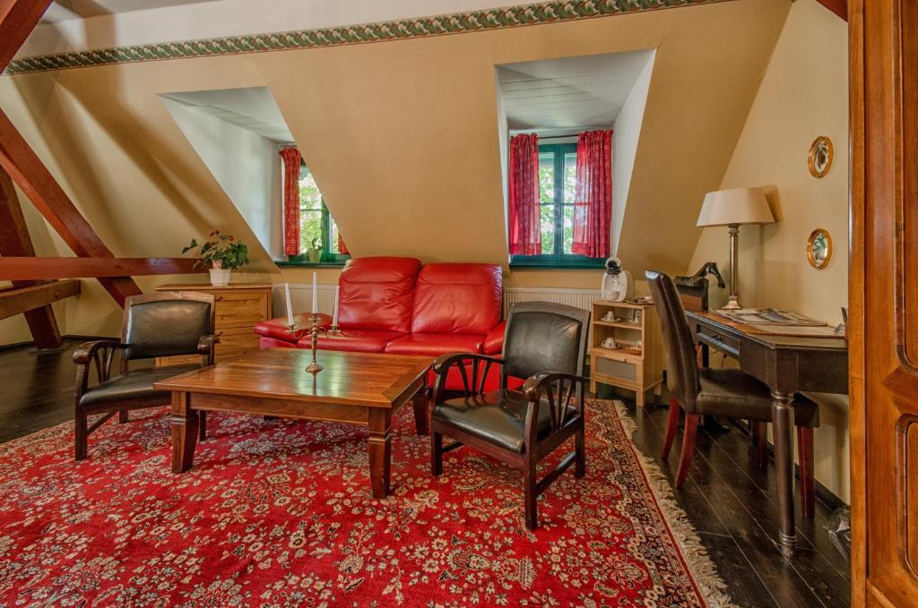 Posezení v ubytování Hotel zur Henne