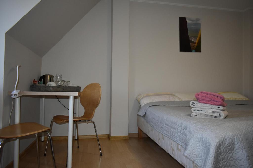 Postel nebo postele na pokoji v ubytování Guest House Gero Vėjo Namai