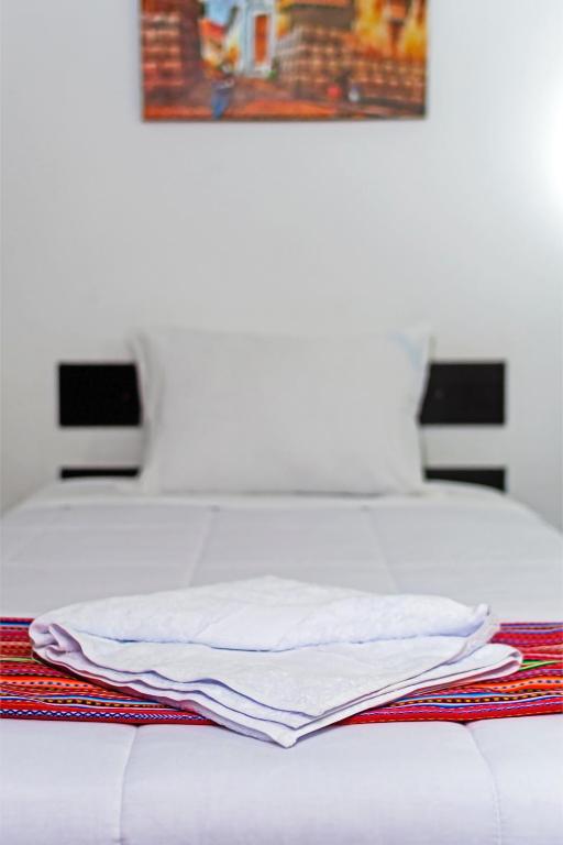 Postel nebo postele na pokoji v ubytování Peru Coca B&B Machupicchu