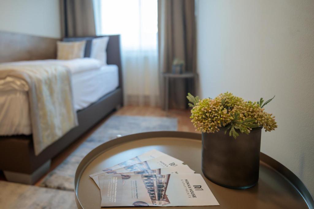 Posteľ alebo postele v izbe v ubytovaní Mokka Best Apartments