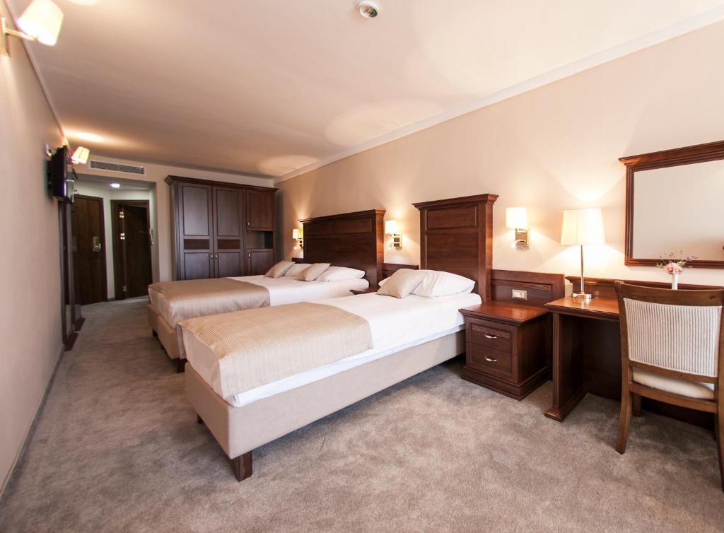 Krevet ili kreveti u jedinici u okviru objekta Grand Hotel Neum Wellness & Spa