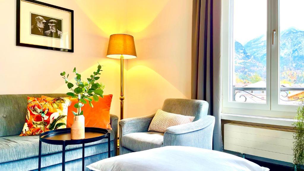 Posezení v ubytování Parkhotel du Sauvage