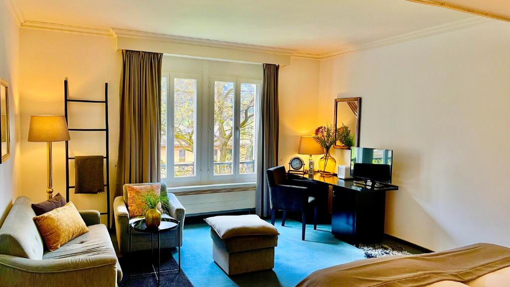 Posezení v ubytování Parkhotel du Sauvage