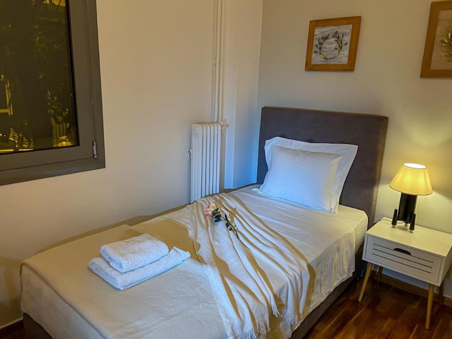 Posteľ alebo postele v izbe v ubytovaní Cozy and comfortable apartment in Athens Center