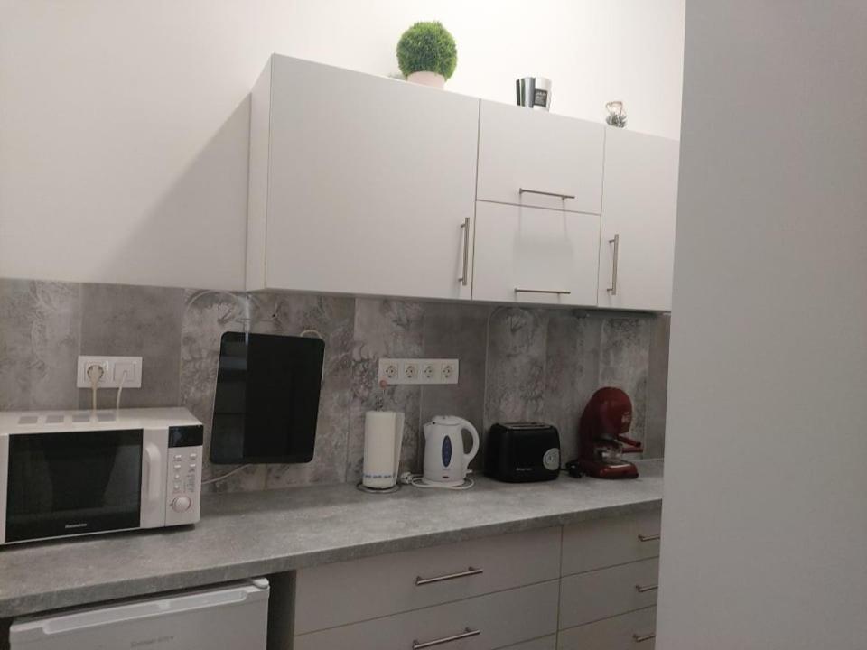 Kuchnia lub aneks kuchenny w obiekcie Pompár Belvárosi Apartman