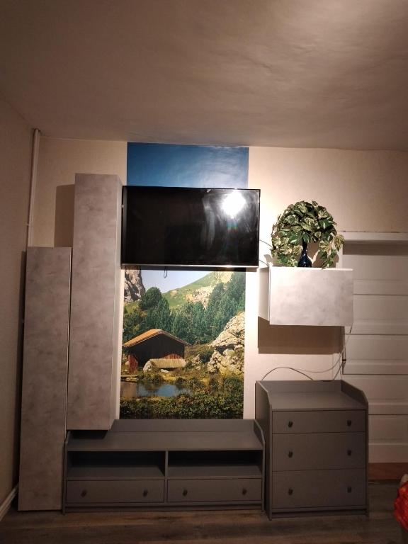 TV a/nebo společenská místnost v ubytování Vila TANIA