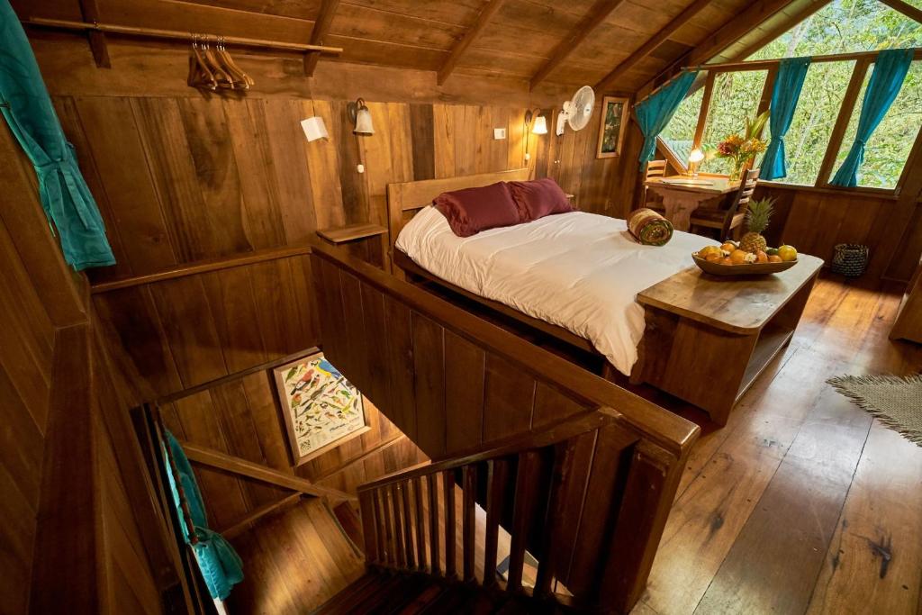 Postel nebo postele na pokoji v ubytování Casa Divina Eco Lodge