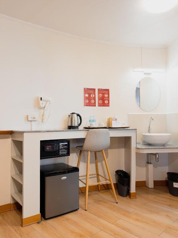 Kuchyň nebo kuchyňský kout v ubytování Hotel Sentro Legazpi