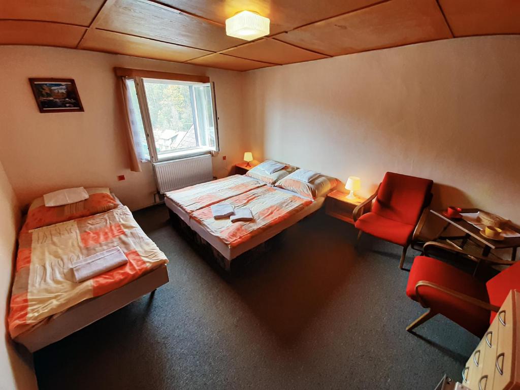 Postel nebo postele na pokoji v ubytování Ubytování 113