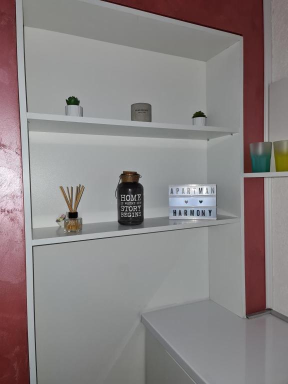 Kuchyň nebo kuchyňský kout v ubytování Apartman -HARMONY-