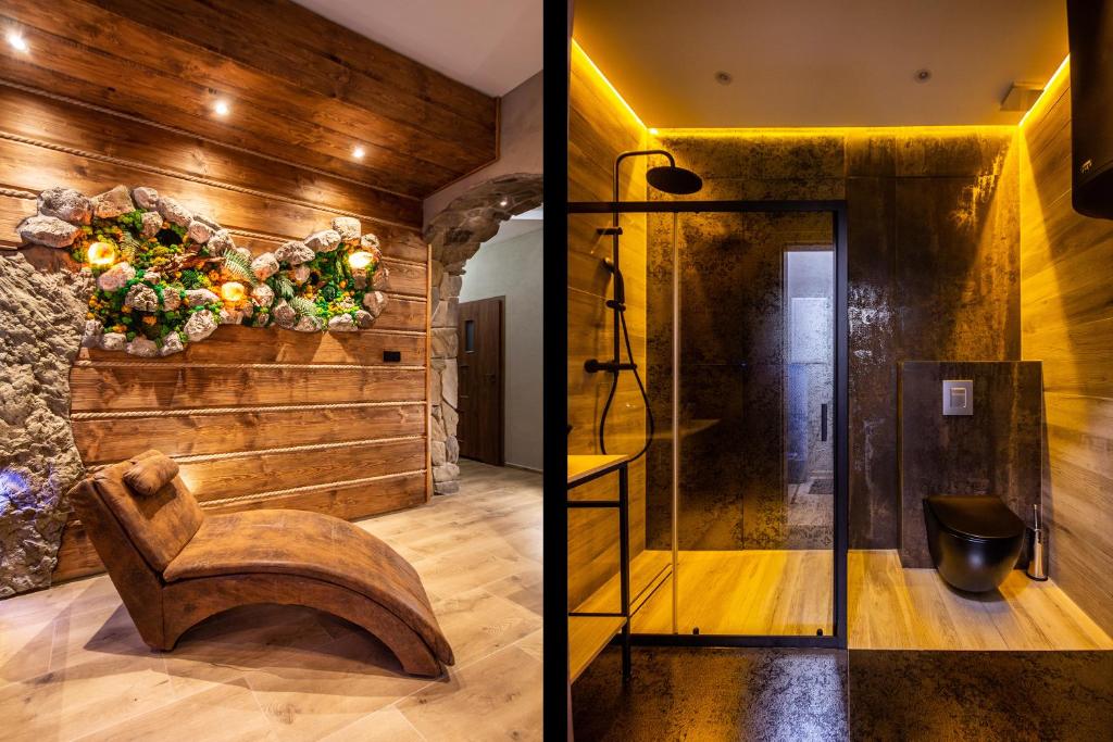 Kúpeľňa v ubytovaní Willa Przy Dolinie Kościeliskiej - Prywatne Jacuzzi & Sauna