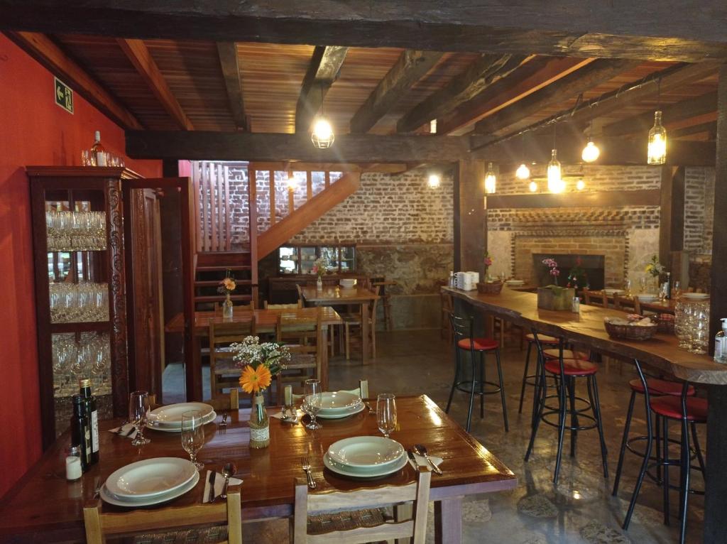 Restaurace v ubytování Pousada do Valle, Serra Gaúcha, Vale dos Vinhedos - RS