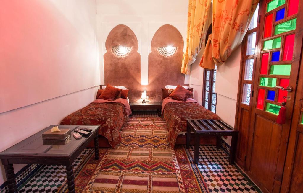 Posezení v ubytování Riad Noujoum Medina