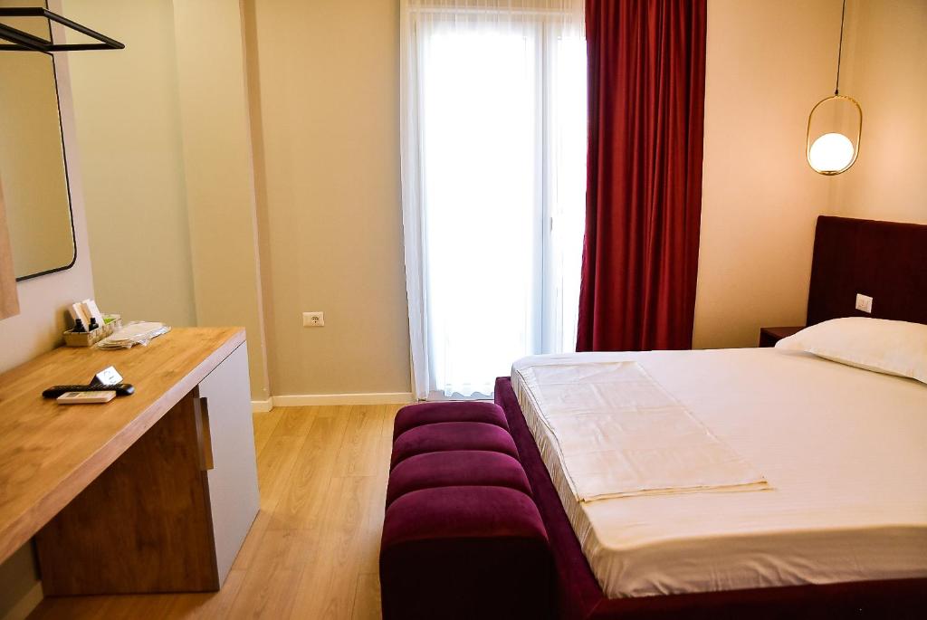 Letto o letti in una camera di Hotel Jurgen