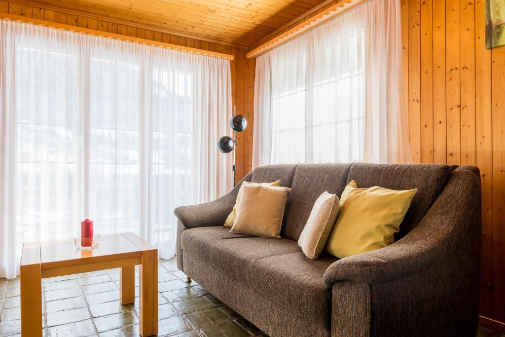 Posezení v ubytování Chalet Sunnegga