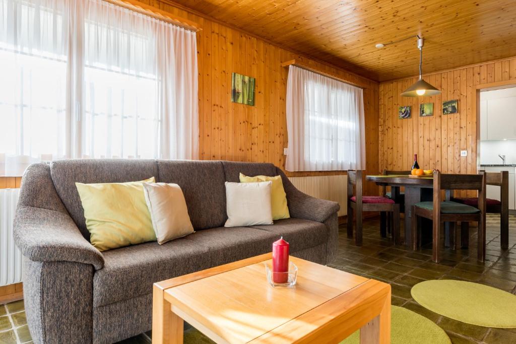 Posezení v ubytování Chalet Sunnegga