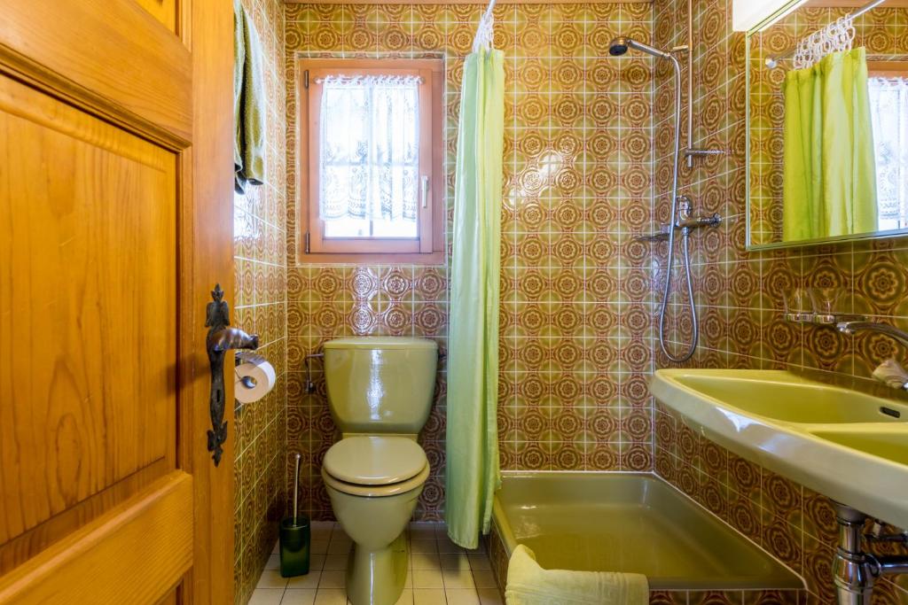 Koupelna v ubytování Chalet Sunnegga