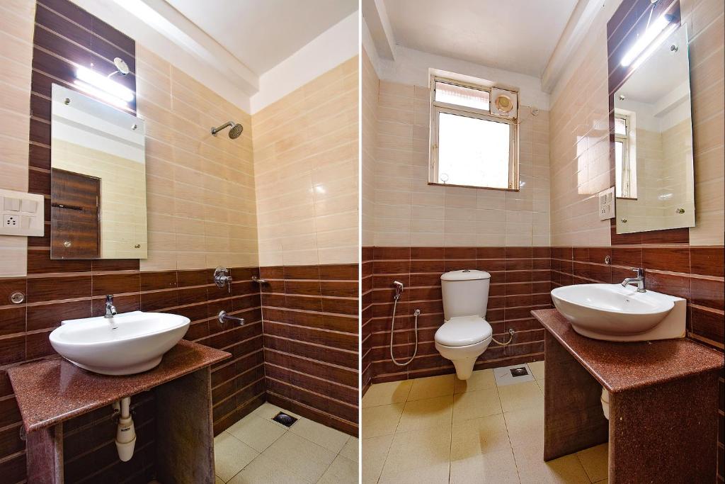 Koupelna v ubytování FabHotel Ocean View Apartment - Nr Dabolim Airport