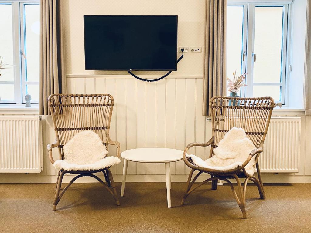 TV a/nebo společenská místnost v ubytování Hotel Marie