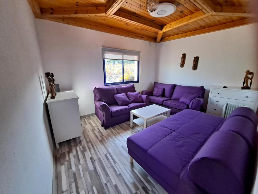 Posezení v ubytování Tenerife apartment 100m2 CASA DE DON QUIJOTE with a terrace of 100m2 with a view of the ocean and Teide volcano and a garden of 600m2
