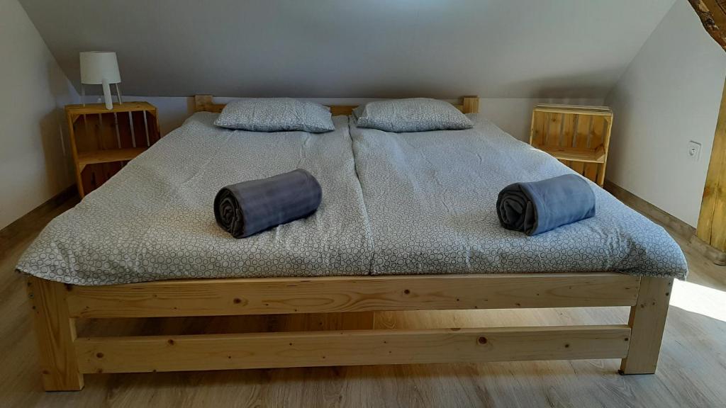 Posteľ alebo postele v izbe v ubytovaní Stodoła HOME&CHILL