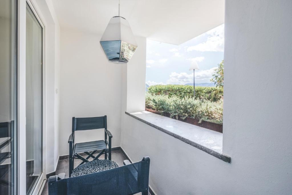 Balkón nebo terasa v ubytování Golserhof