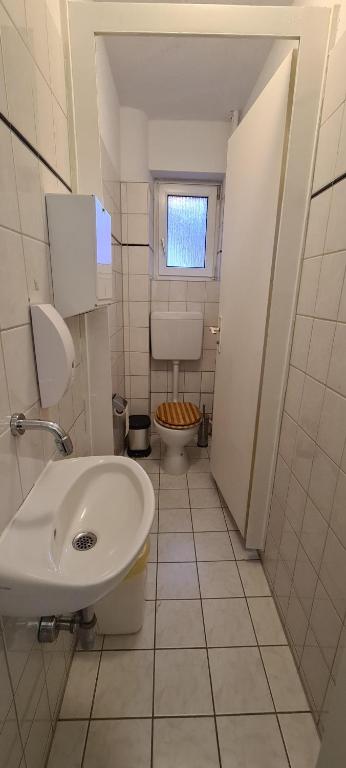 Koupelna v ubytování Hotel Lamm