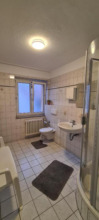 Koupelna v ubytování Hotel Lamm