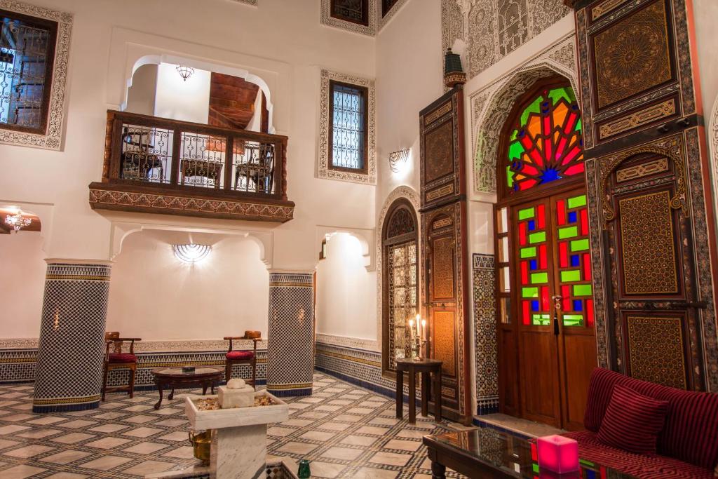 Posezení v ubytování Riad Noujoum Medina