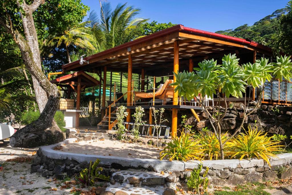 Zahrada ubytování Raiatea sur Mer