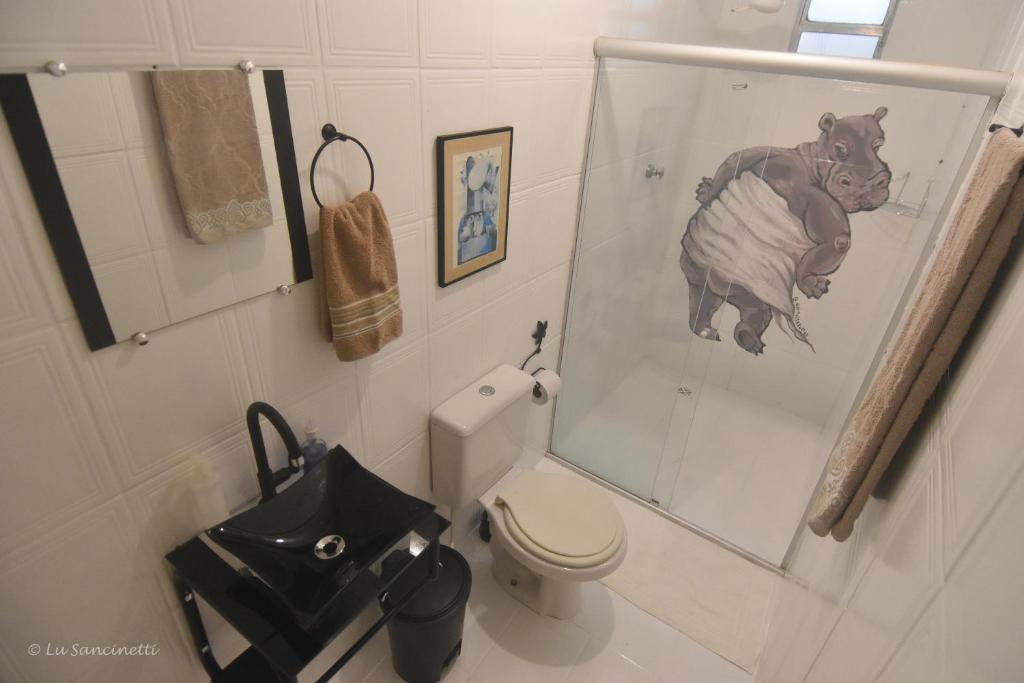 Koupelna v ubytování MANGAMEL Hostel Pousada