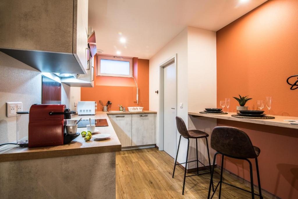 Kuchyň nebo kuchyňský kout v ubytování NOUVEAU - L'Atelier - Centre Ville