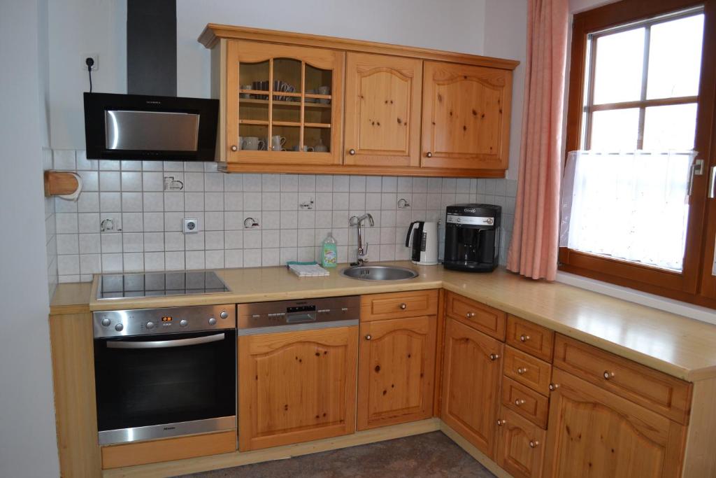 Kuchyň nebo kuchyňský kout v ubytování Appartement Panorama