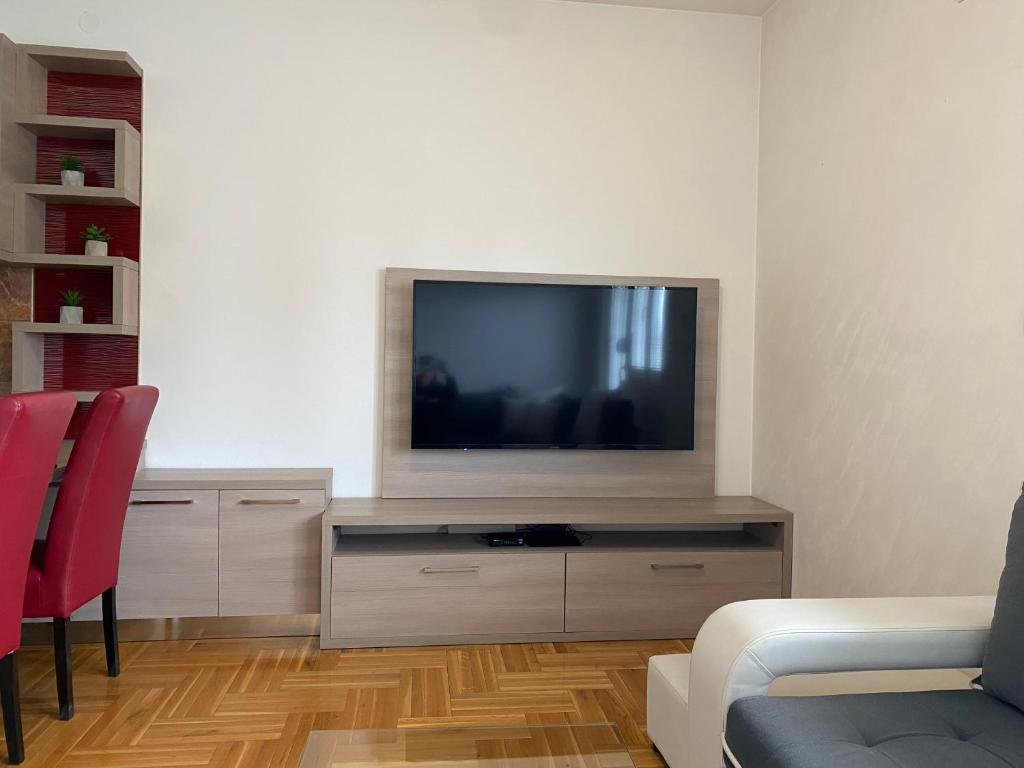 TV a/nebo společenská místnost v ubytování New apartment located in the heart of Niksic.