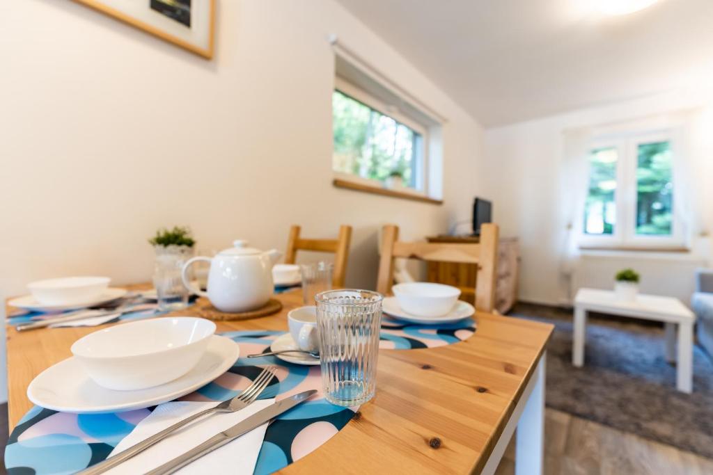 Posezení v ubytování Apartmán Liška v Peci - apartmánový dům Horalka, Pec pod Sněžkou