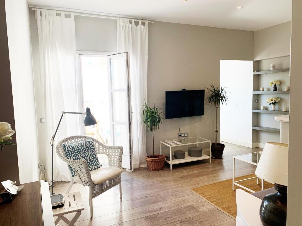 TV a/nebo společenská místnost v ubytování Sitges Spaces Bonaire Penthouse