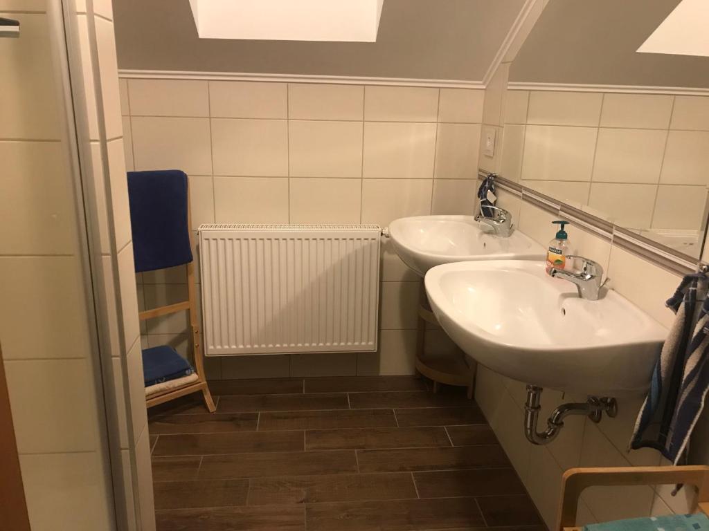 Koupelna v ubytování Ferienwohnung 1000 Krauthof