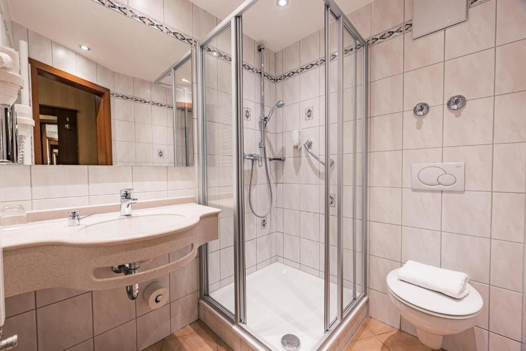 Koupelna v ubytování Hotel Wartburg
