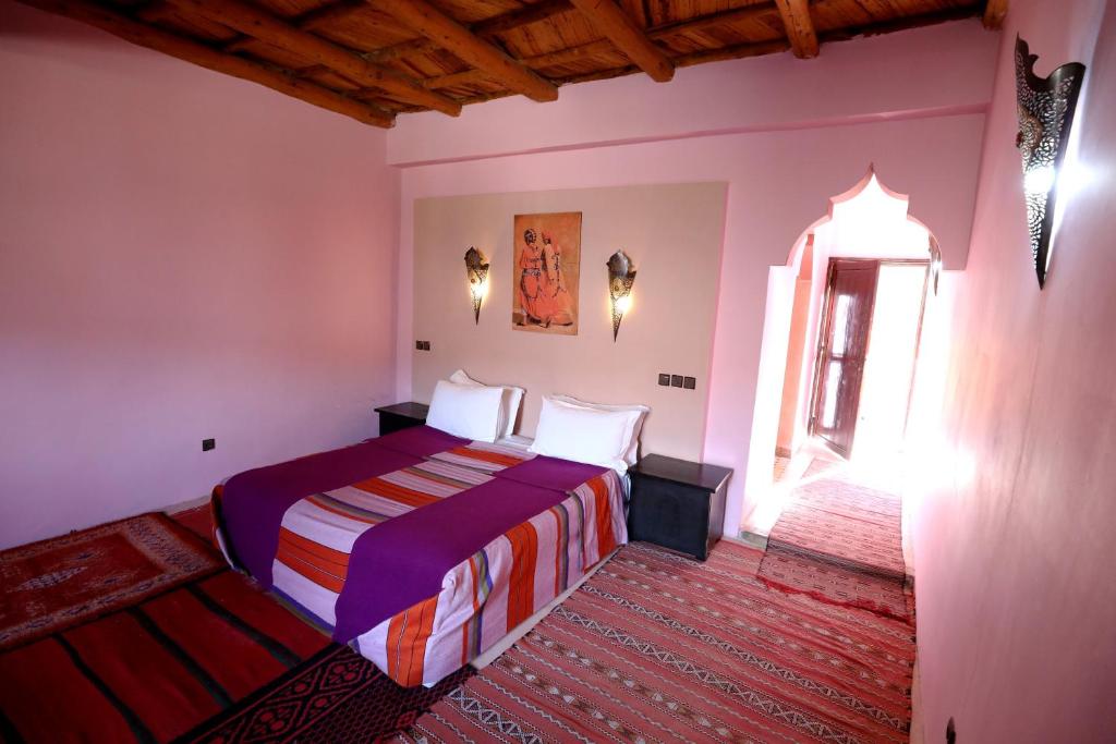 Postel nebo postele na pokoji v ubytování Le Village du Toubkal
