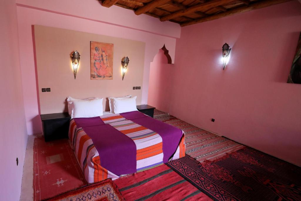 Postel nebo postele na pokoji v ubytování Le Village du Toubkal