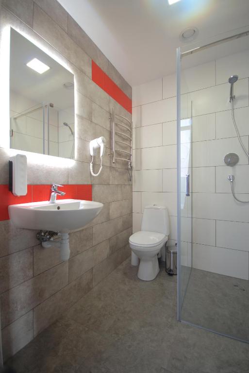 Koupelna v ubytování Cubby Hotel
