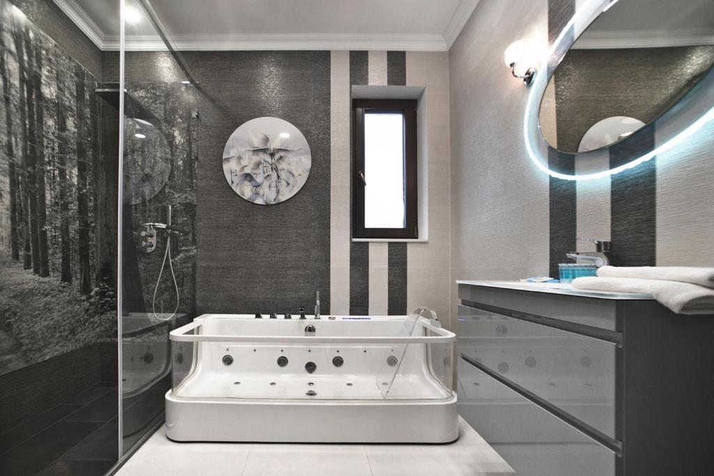 Kúpeľňa v ubytovaní Siedmiogrodzka P&O Serviced Apartments