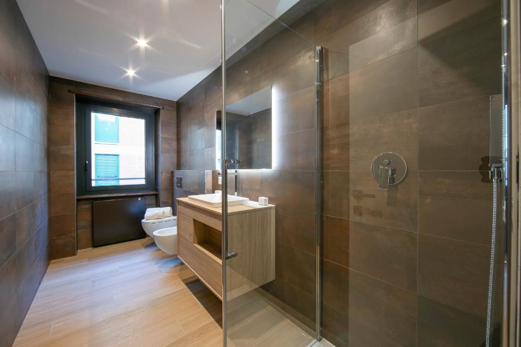 Koupelna v ubytování Boutique Apartments