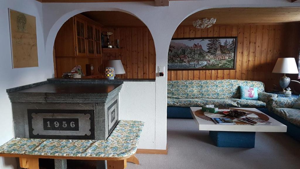 Posezení v ubytování Walser Chalet Casa Paterna