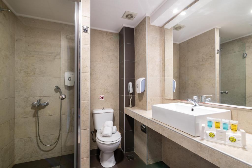 Koupelna v ubytování Hotel Varres