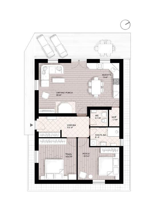 The floor plan of Holiday house Liptovský Ján