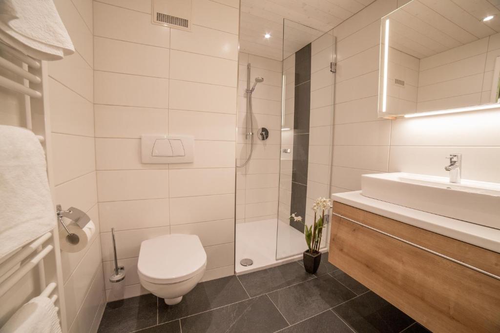Koupelna v ubytování Gästehaus Haag