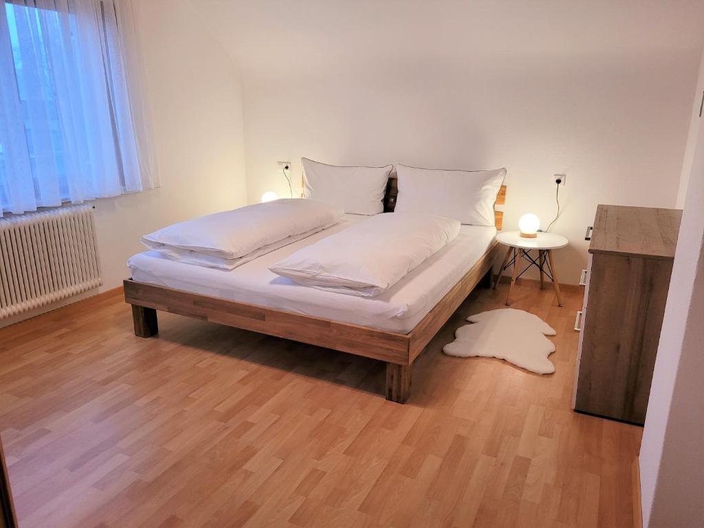 Postel nebo postele na pokoji v ubytování Ferienhaus Hämmerle´s