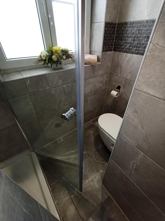 Koupelna v ubytování Apartmany Železná Ruda