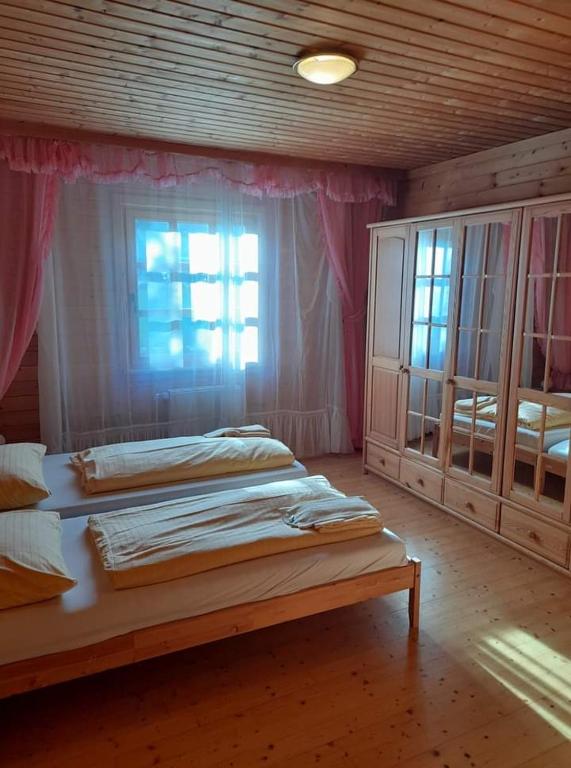 Posteľ alebo postele v izbe v ubytovaní Ferienhaus Himmelreich